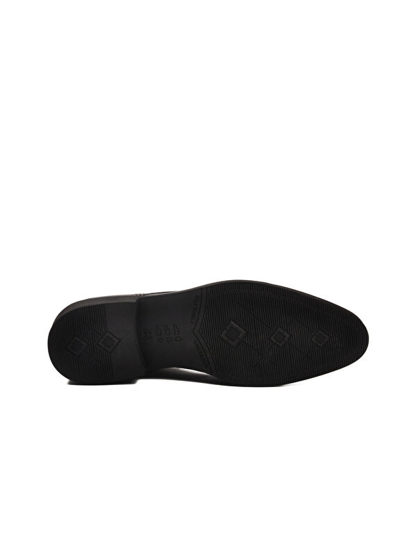 Siyah Hakiki Deri Kaymaz Taban Erkek Klasik Ayakkabı 395 M - Görsel 6