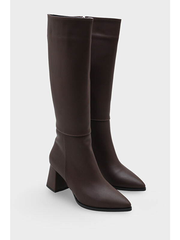 Betti Kadın Koyu Kahverengi Çizme - Görsel 3