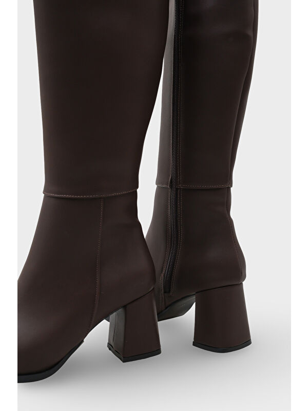 Betti Kadın Koyu Kahverengi Çizme - Görsel 5