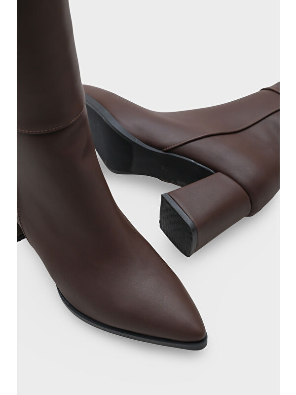 Betti Kadın Koyu Kahverengi Çizme - Görsel 6