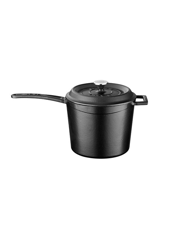 LAVA Yuvarlak Sos Tenceresi. Döküm Demir Yekpare Saplı Trendy Serisi Çap(Ø18 cm.