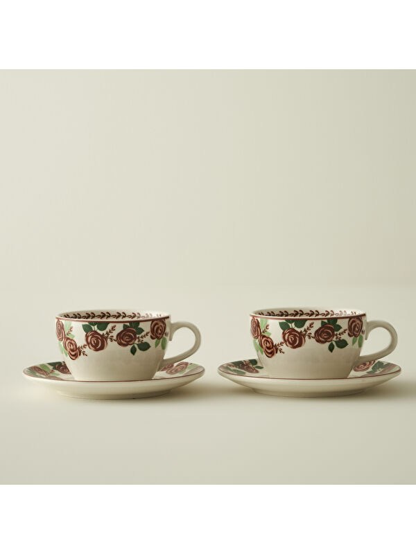 Bella Maison Rose 2'li Porselen Çay Fincanı Seti (270 cc)