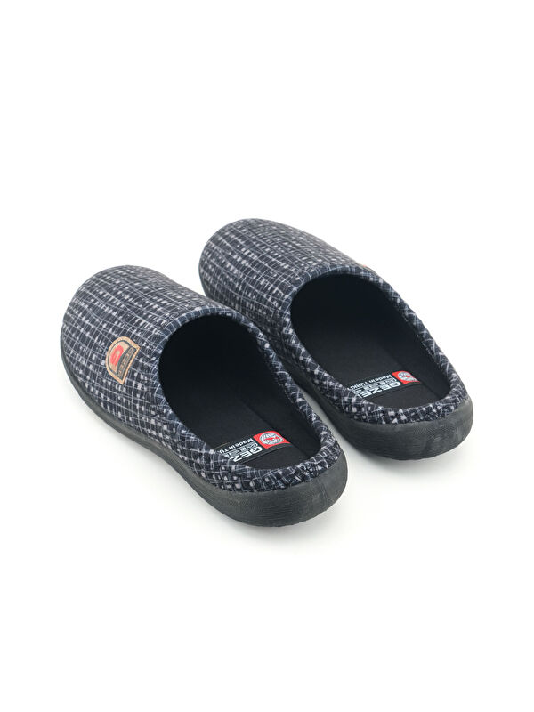 Erkek Kışlık PU Rahat Taban Ev Bahçe Gondol Terlik - Görsel 5