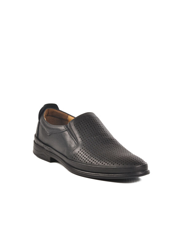 Siyah Hakiki Deri Jel Taban Anatomik Erkek Casual Ayakkabı Gmz 533 M - Görsel 4