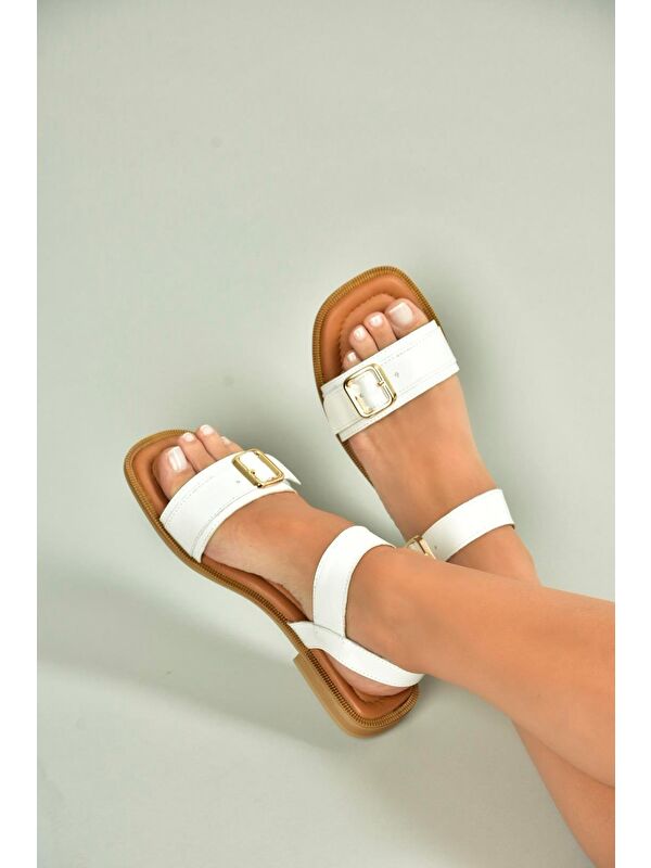 Beyaz Kadın Sandalet U944834003 - Görsel 5