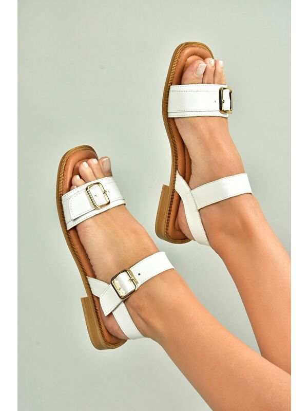 Beyaz Kadın Sandalet U944834003 - Görsel 6