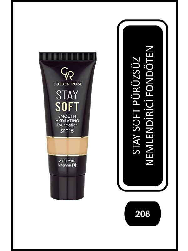 GOLDEN ROSE Stay Soft Smooth Hydrating Foundation - 208 - Nemlendirici Fondöten
