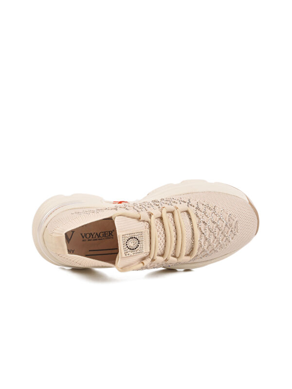 Krem Hafif Triko Örme Anatomik Kadın Sneaker B064 Z - Görsel 5