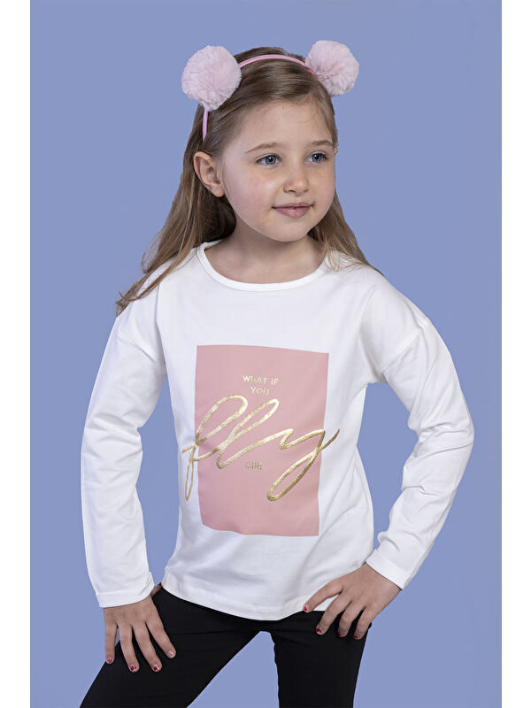 Toontoykids Kız Çocuk Baskılı Tişört