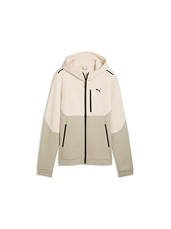 Puma Pumatech Full-Zip Hoodie Dk Erkek Günlük Fermuarlı Sweatshirt 63441587 Krem
