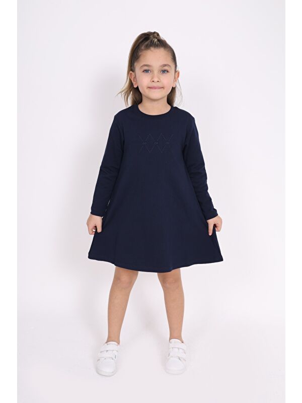Toontoykids Kız Çocuk Nakışlı Elbise