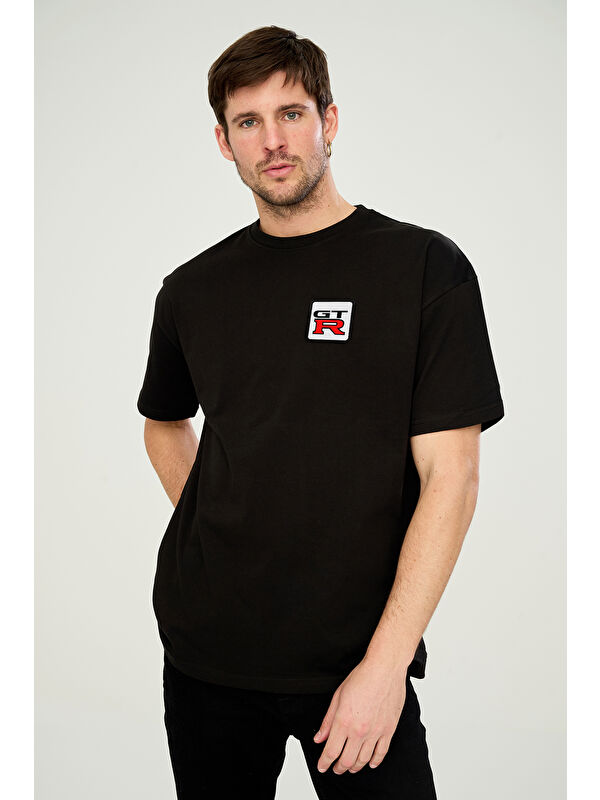 BlackBörk GTR Logolu Oversize M-L B-Shirt Siyah