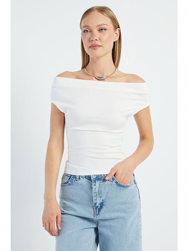 Fullamoda Basic Madonna Yaka Slim Fit Bluz