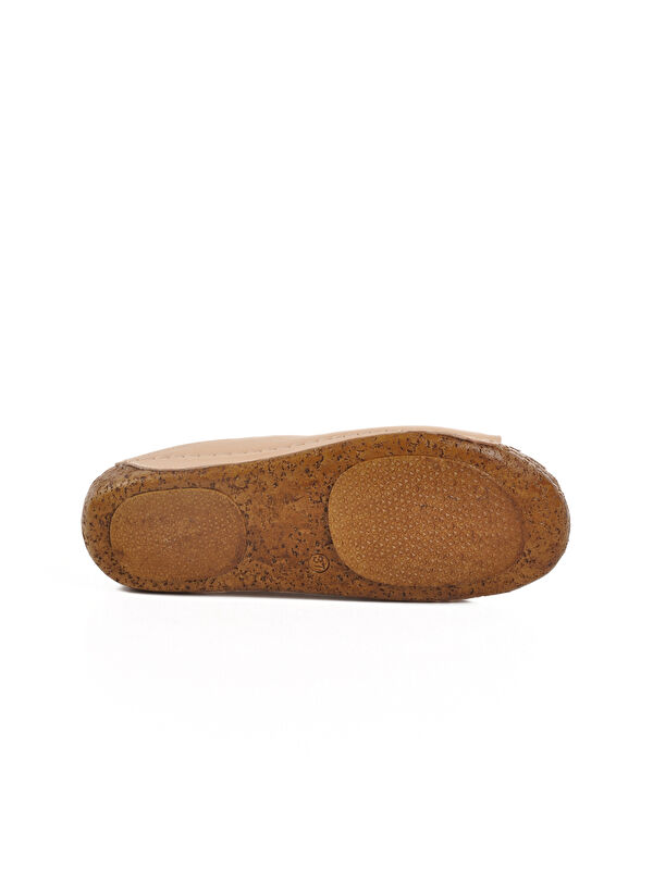 Bej Hakiki Deri Kadın Terlik 002 Z - Görsel 6