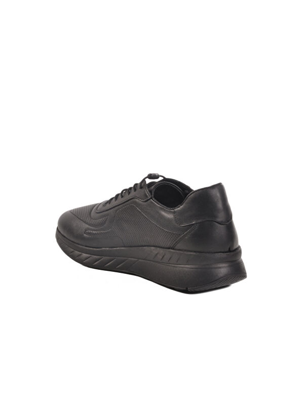 Siyah Hakiki Deri Erkek Casual Ayakkabı C1050 M - Görsel 5