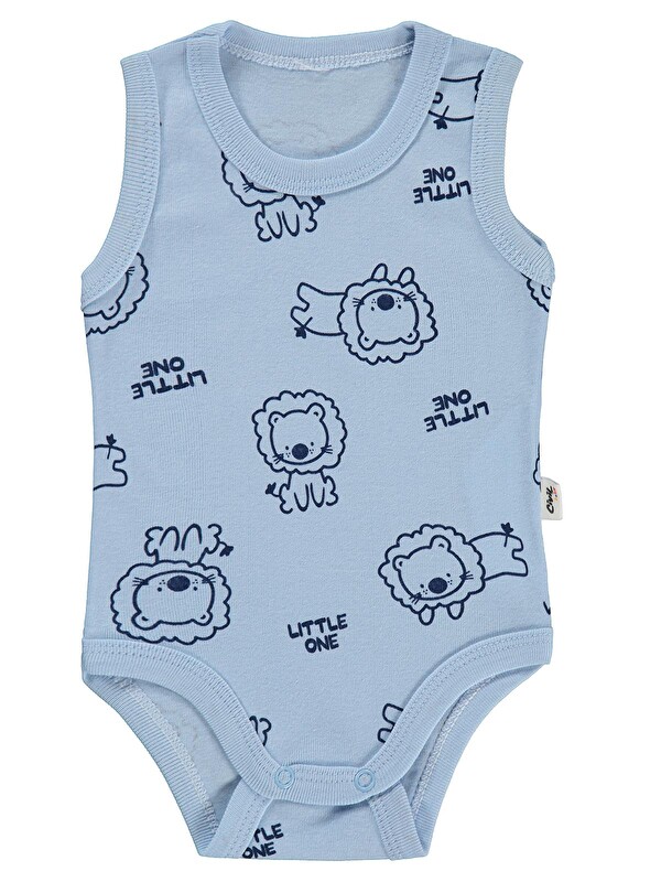 Civil Baby Little One Baskılı 0-24 Ay Çıtçıtlı Badi - Mavi
