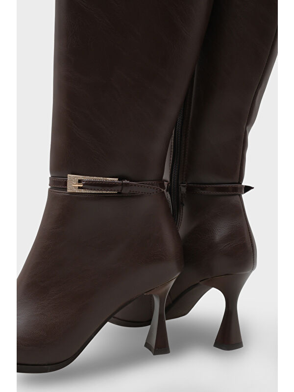 Lindsey Kadın Kahverengi Çizme - Görsel 5