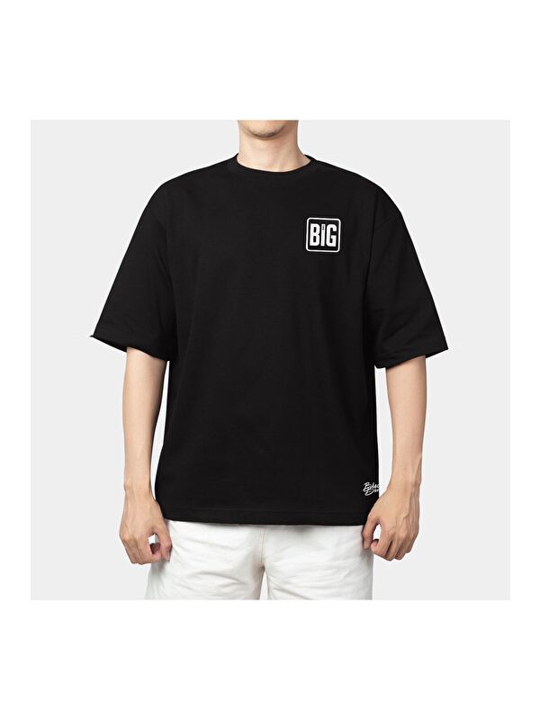 BlackBörk Big Think Logolu Oversize M-L B-Shirt Siyah