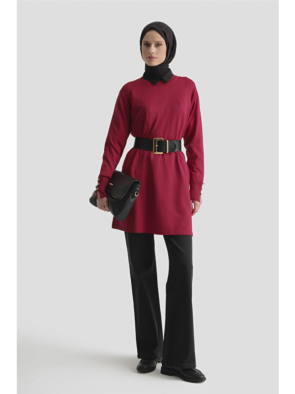 ARMİNE Triko Tunik 25Kd5005 Kırmızı