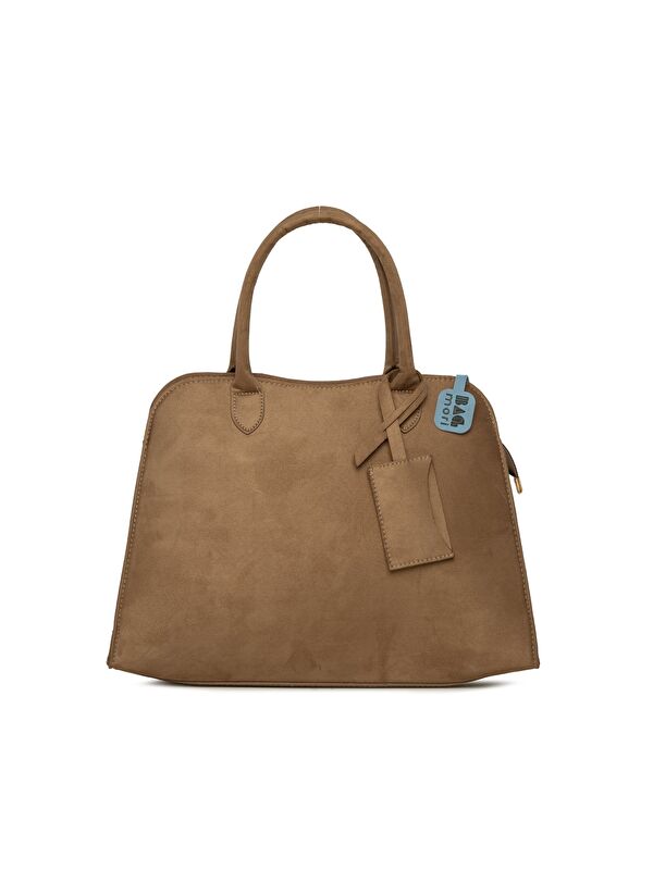 Bagmori Sallantı Detaylı Süet Tote Çanta