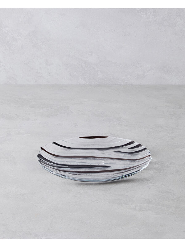 English Home Terra Cam Pasta Tabağı 21 cm Kahverengi-Siyah