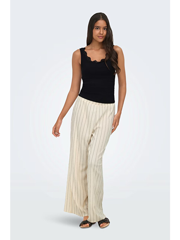 Only Onlmıka Loose Fit Yüksek Bel Pantolon 15375289