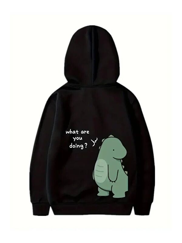 Jane's Sevgililer Günü Özel Unisex Kapüşonlu Baskılı Oversize Sweatshirt