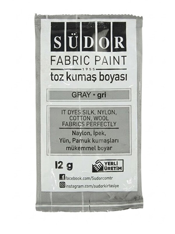 Südor Kumaş Boyası Toz 12 gr 1 Adet Toz Tekstil Kumaş Boyası