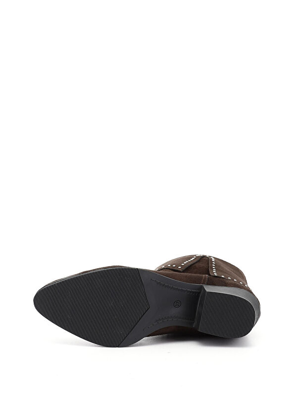 Kadın AÇIK KAHVERENGİ Sivri Burun Kalın Topuklu Kovboy Çizme - Görsel 5