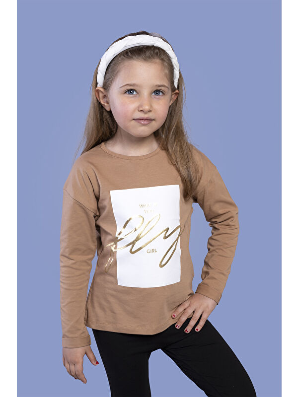 Toontoykids Kız Çocuk Baskılı Tişört