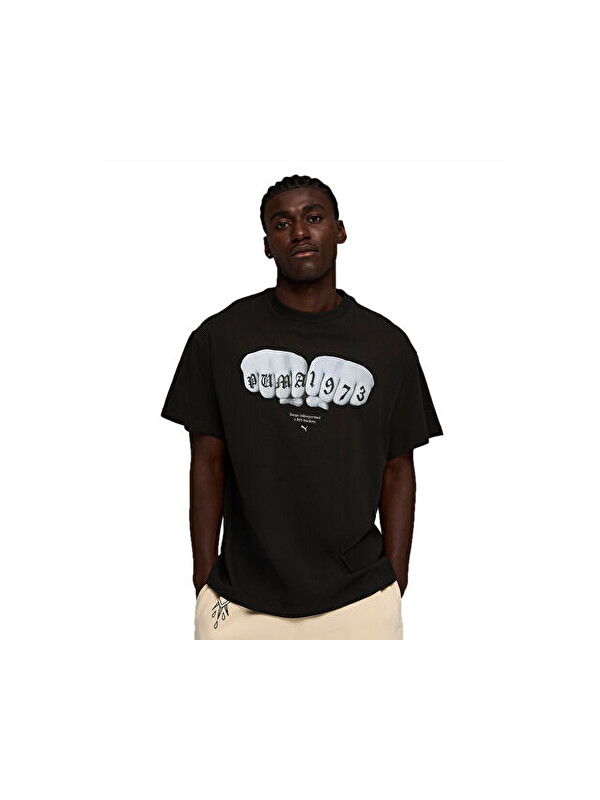 Puma Swish N ink Tee ı Erkek Basketbol Tişörtü 63465801 Siyah