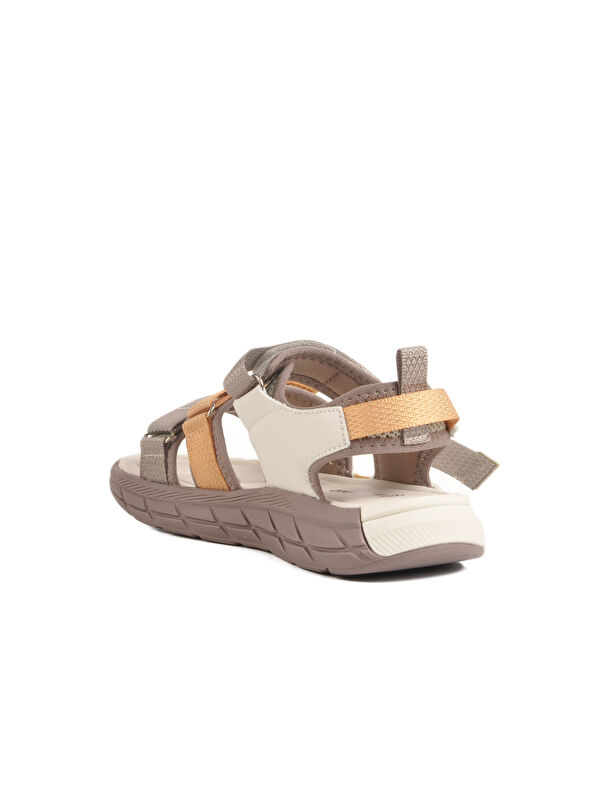 Krem Cırtlı Hafif Anatomik Erkek Çocuk Sandalet 1947 F - Görsel 5