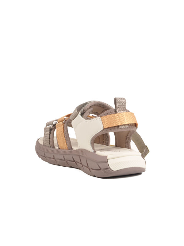 Krem Cırtlı Hafif Anatomik Erkek Çocuk Sandalet 1947 P - Görsel 5