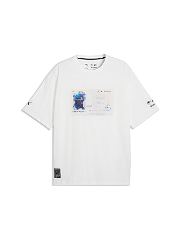 Puma Bmw Mms Lifestyle Tee Erkek Günlük Tişört 63542602 Beyaz