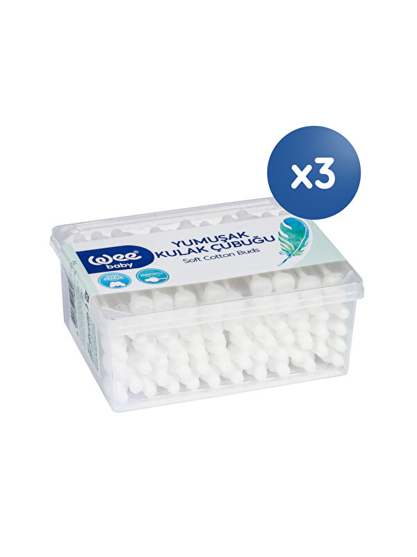 WEE BABY Emniyetli Kulak Temizleme Çubuğu Seti (60x3 180 Adet)