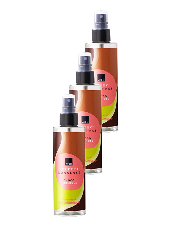 AVON Perfect Nonsense Choco Tuberose Vücut Spreyi 200ML Üçlü Set