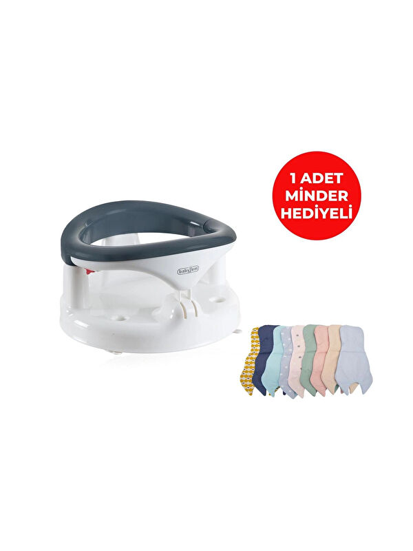 Babyjem Yandan Açılır Mama Oturağı & Minder 2'li Set Antrasit