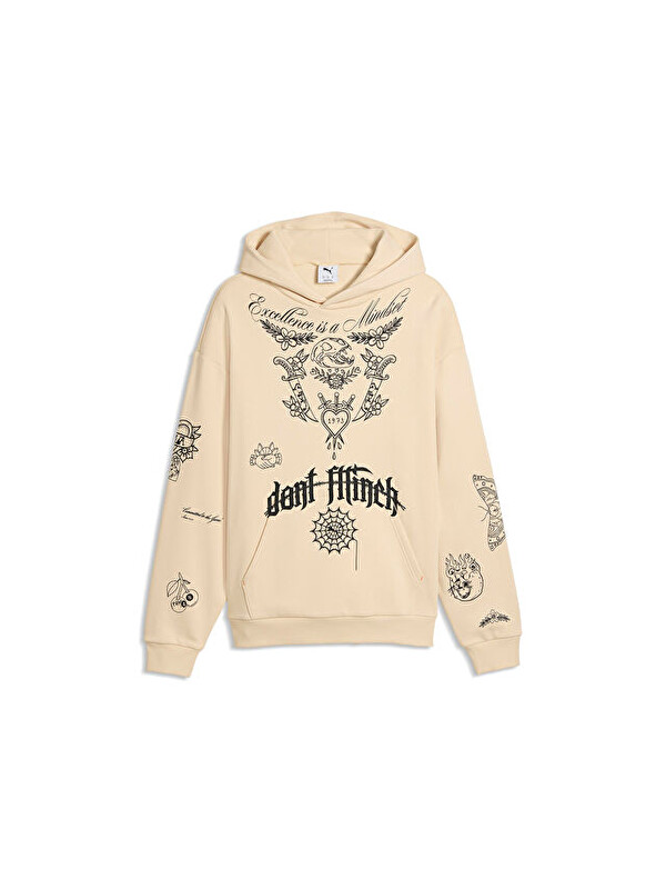 Puma Swish N ink Hoodie Erkek Günlük Sweatshirts 63465501 Bej