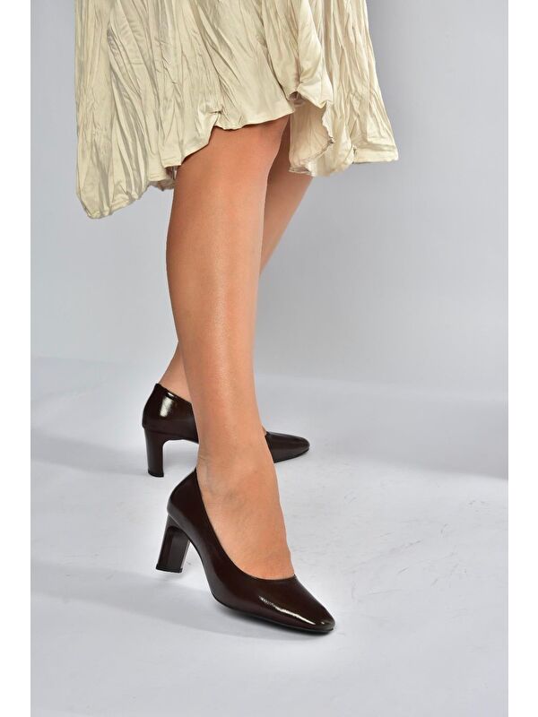 Kahverengi Kadın Topuklu Ayakkabı V820522760 - Görsel 4