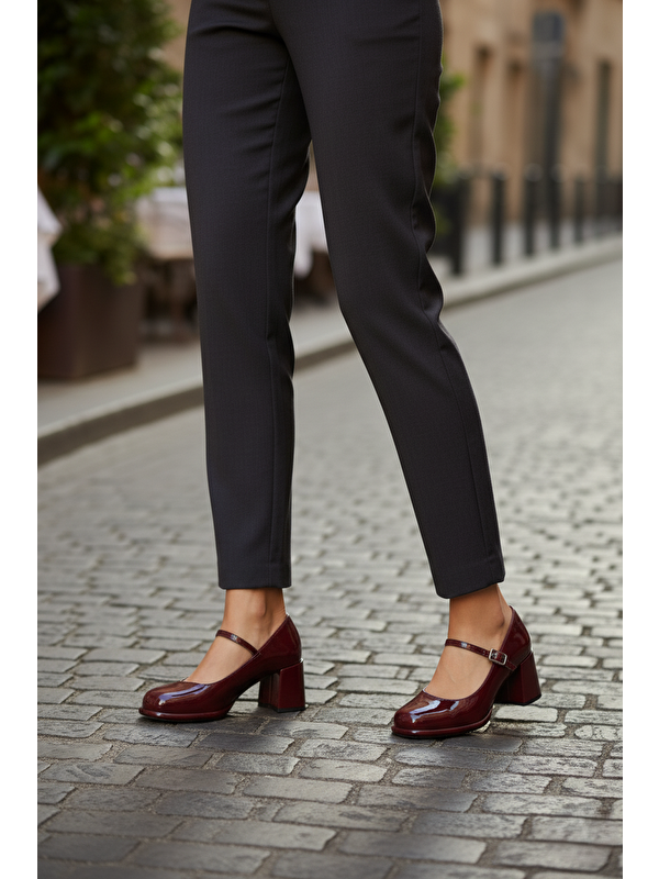 Bordo Kadın Topuklu Ayakkabı T820059108 - Görsel 2