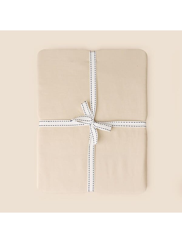 Evidea Soft Basic Çift Kişilik Düz Kenar Saten Çarşaf - Bej - 240x260 cm