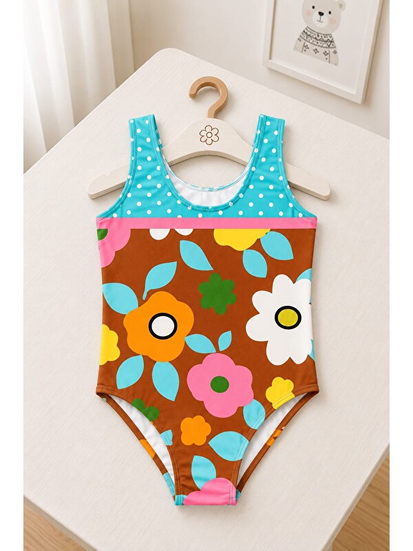 My Kids Wear Kız Çocuk Tatil Yıldızı Tek Parça Mayo 12818