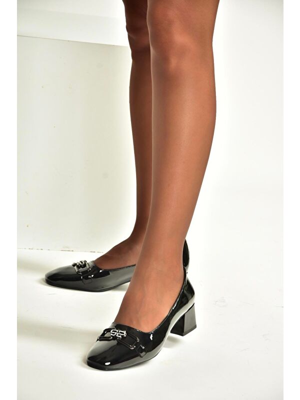 Siyah Kadın Topuklu Ayakkabı V250632308 - Görsel 5