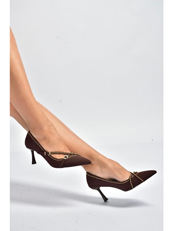 Kahverengi Kadın Topuklu Ayakkabı V820975004 - Görsel 4