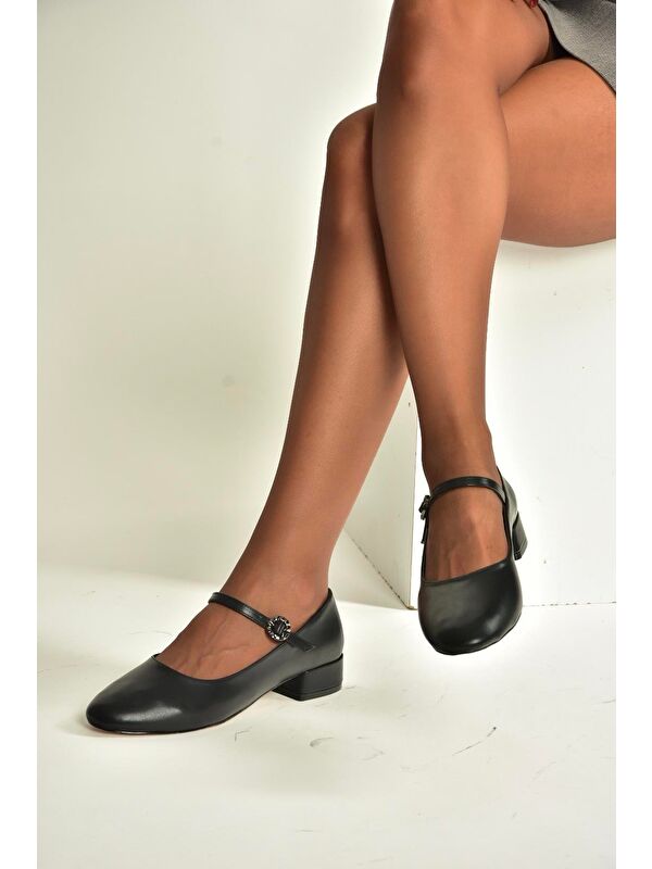 Siyah Kadın Topuklu Ayakkabı V250660809 - Görsel 3