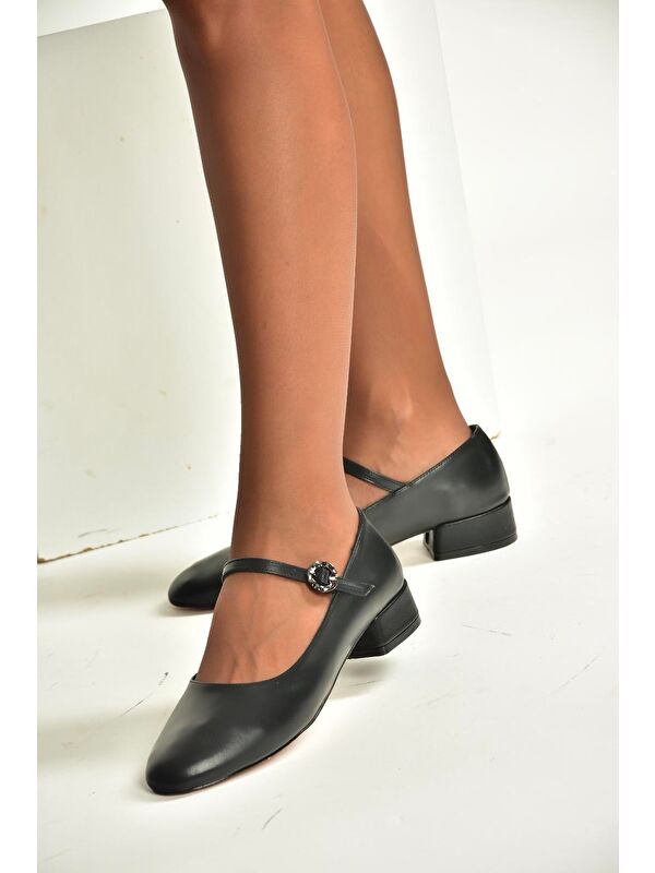 Siyah Kadın Topuklu Ayakkabı V250660809 - Görsel 4