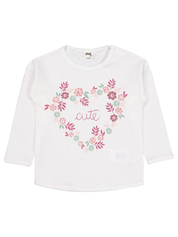 Civil Baby Cute Çiçek Baskılı 6-18 Ay Sweatshirt