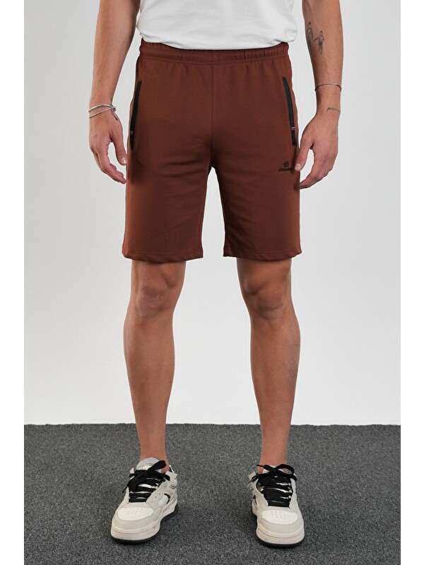 Shooter Sportswear Erkek Regular Fit Fermuar Cepli Pamuklu Şort