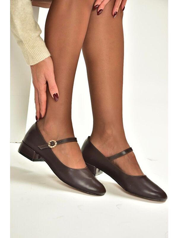 Kahverengi Kadın Topuklu Ayakkabı V250660809 - Görsel 3