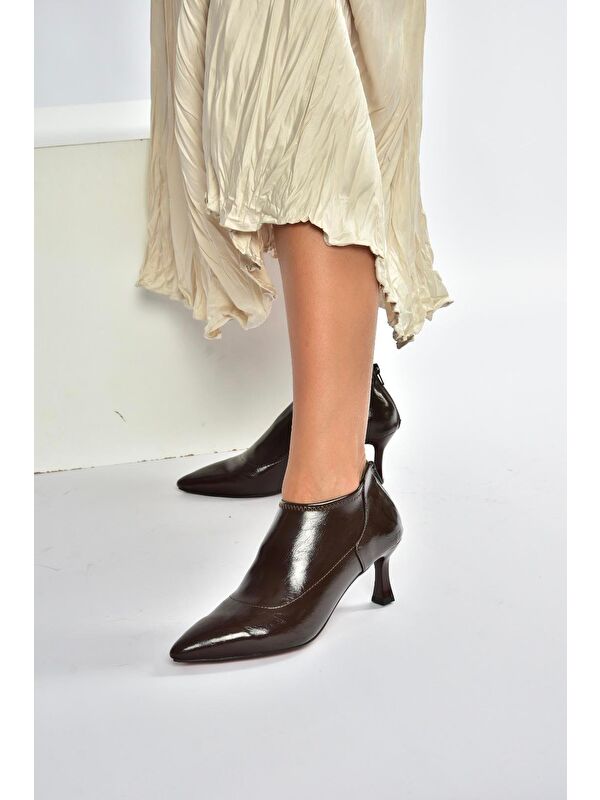 Kahverengi Kadın Topuklu Ayakkabı V676523608 - Görsel 3